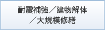 耐震補強／建物解体／大規模修繕